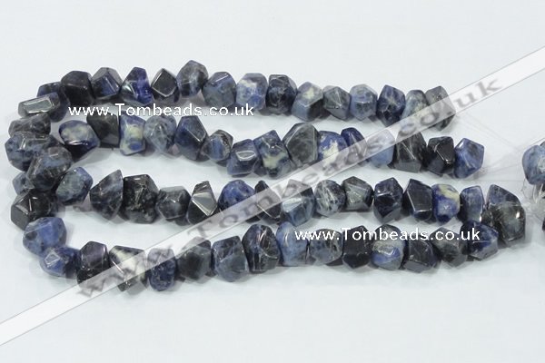 CSO103 15.5 inches 13*18mm faceted nugget sodalite gemstone beads