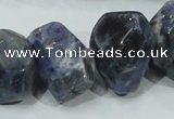 CSO104 15.5 inches 18*25mm faceted nugget sodalite gemstone beads