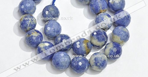 CSO23 AB grade 20mm faceted round sodalite beads wholesale