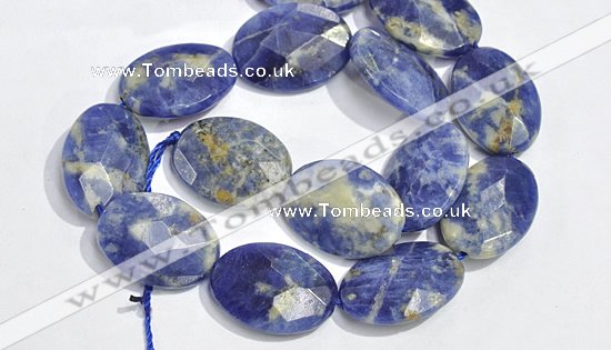 CSO25 15.5 inches A grade 8*12mm faceted oval sodalite beads