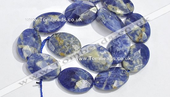 CSO26 15.5 inches A grade 10*14mm faceted oval sodalite beads