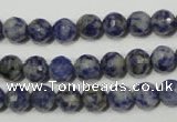 CSO302 15.5 inches 8mm faceted round Brazilian sodalite beads