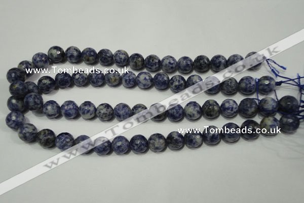 CSO304 15.5 inches 12mm faceted round Brazilian sodalite beads