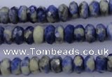 CSO33 15.5 inches 5*10mm faceted rondelle sodalite gemstone beads