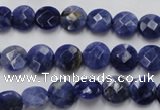 CSO36 15.5 inches 8mm faceted coin sodalite gemstone beads