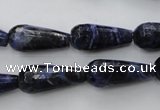 CSO365 15.5 inches 9*20mm faceted teardrop natural sodalite beads