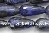 CSO38 15.5 inches 12*24mm faceted teardrop sodalite gemstone beads
