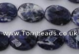 CSO390 15.5 inches 15*20mm faceted oval natural sodalite beads