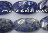 CSO391 15.5 inches 16*28mm faceted oval natural sodalite beads