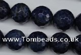 CSO416 15.5 inches 16mm faceted round dyed sodalite gemstone beads