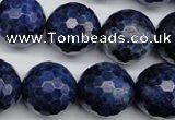 CSO417 15.5 inches 18mm faceted round dyed sodalite gemstone beads