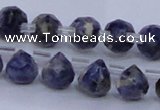 CSO450 Top drilled 7*7mm faceted teardrop sodalite gemstone beads