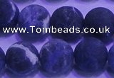 CSO458 15.5 inches 14mm round matte sodalite gemstone beads