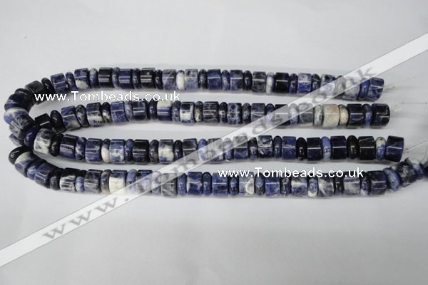 CSO50 15.5 inches 4*12mm & 8*12mm rondelle sodalite gemstone beads