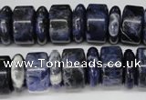 CSO51 15.5 inches 5*16mm & 9*16mm rondelle sodalite gemstone beads