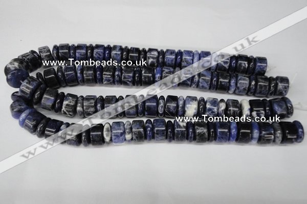 CSO51 15.5 inches 5*16mm & 9*16mm rondelle sodalite gemstone beads