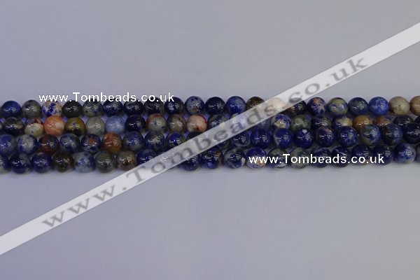 CSO512 15.5 inches 8mm round orange sodalite beads wholesale