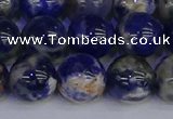 CSO515 15.5 inches 14mm round orange sodalite beads wholesale