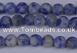 CSO531 15.5 inches 6mm round matte African sodalite beads wholesale