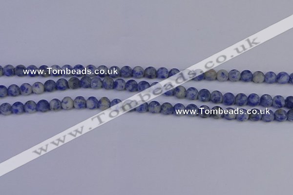 CSO531 15.5 inches 6mm round matte African sodalite beads wholesale