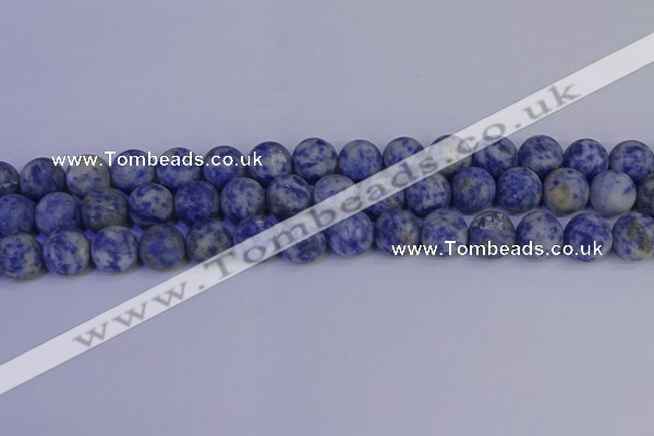 CSO534 15.5 inches 12mm round matte African sodalite beads wholesale