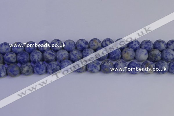CSO535 15.5 inches 14mm round matte African sodalite beads wholesale