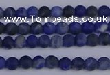 CSO540 15.5 inches 4mm round matte sodalite beads wholesale