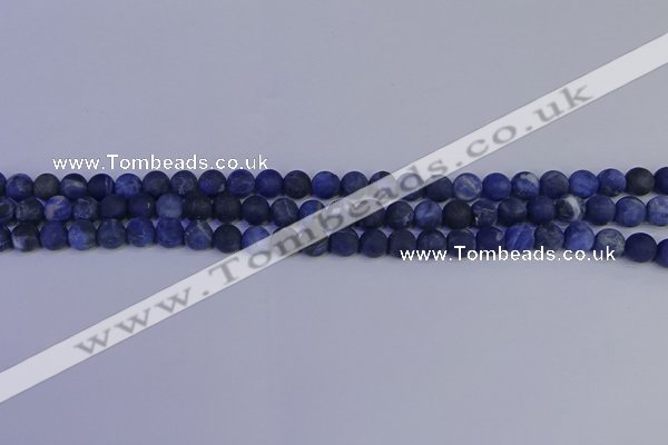 CSO541 15.5 inches 6mm round matte sodalite beads wholesale