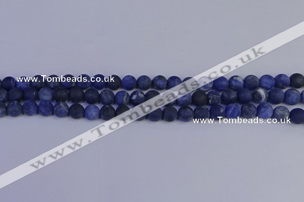 CSO542 15.5 inches 8mm round matte sodalite beads wholesale