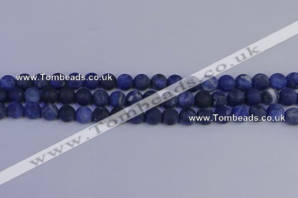 CSO543 15.5 inches 10mm round matte sodalite beads wholesale