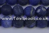 CSO544 15.5 inches 12mm round matte sodalite beads wholesale