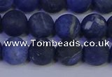 CSO544 15.5 inches 12mm round matte sodalite beads wholesale