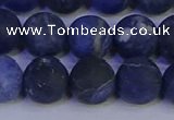 CSO545 15.5 inches 14mm round matte sodalite beads wholesale