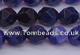 CSO553 15.5 inches 10mm faceted nuggets sodalite gemstone beads