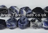 CSO56 15.5 inches 10*14mm faceted nuggets sodalite gemstone beads