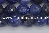 CSO561 15.5 inches 10mm faceted round sodalite gemstone beads