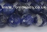 CSO562 15.5 inches 12mm faceted round sodalite gemstone beads