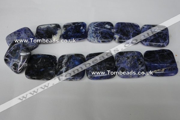 CSO57 15.5 inches 35*35mm square sodalite gemstone beads