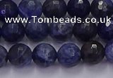 CSO602 15.5 inches 8mm faceted round sodalite gemstone beads