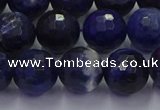 CSO604 15.5 inches 12mm faceted round sodalite gemstone beads