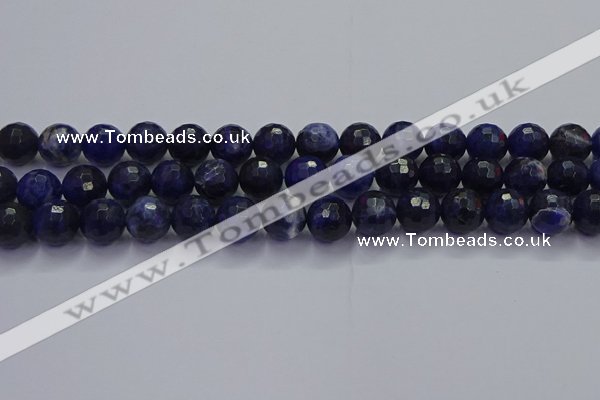 CSO604 15.5 inches 12mm faceted round sodalite gemstone beads