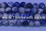CSO620 15.5 inches 4mm faceted round AB grade sodalite beads