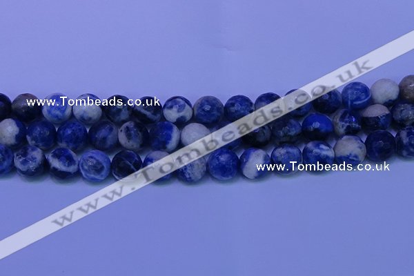 CSO625 15.5 inches 14mm faceted round AB grade sodalite beads