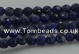 CSO641 15.5 inches 4mm faceted round sodalite gemstone beads