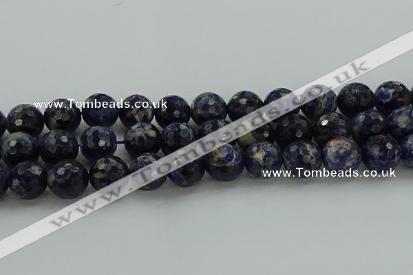 CSO647 15.5 inches 16mm faceted round sodalite gemstone beads