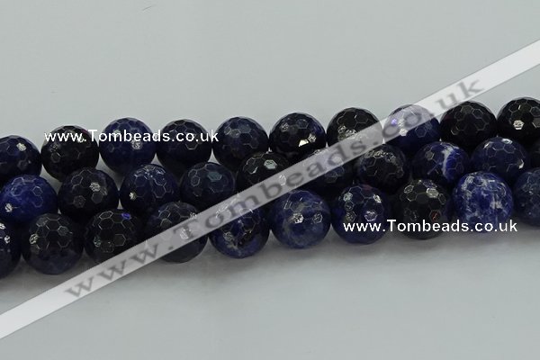 CSO649 15.5 inches 20mm faceted round sodalite gemstone beads