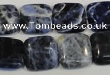 CSO65 15.5 inches 16*16mm square sodalite gemstone beads wholesale