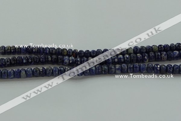 CSO662 15.5 inches 5*8mm faceted rondelle sodalite gemstone beads