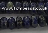 CSO663 15.5 inches 6*10mm faceted rondelle sodalite gemstone beads