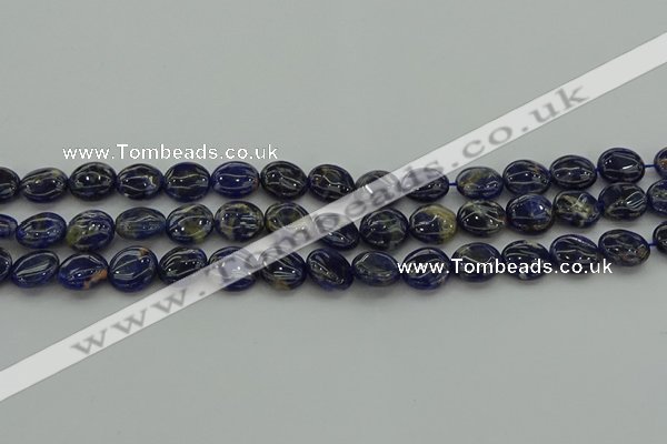 CSO671 15.5 inches 12mm flat round sodalite gemstone beads